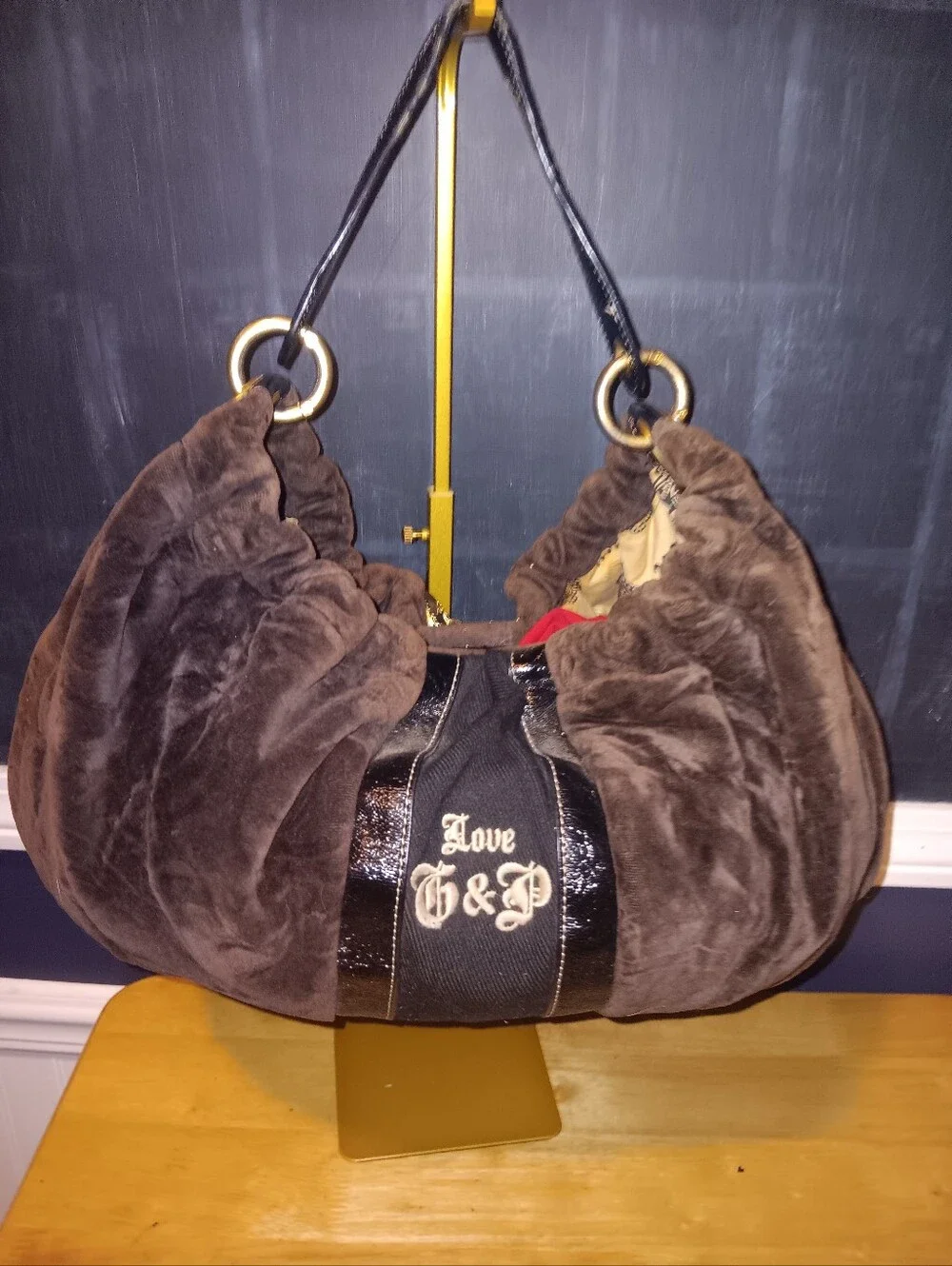 Juicy Couture Vintage Y2k Velour Hobo Bag
